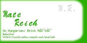 mate reich business card